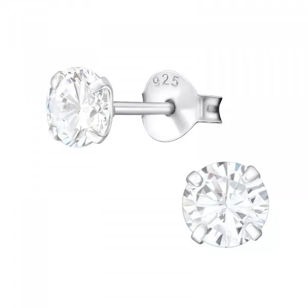 Sterling Silver Crystal Studs