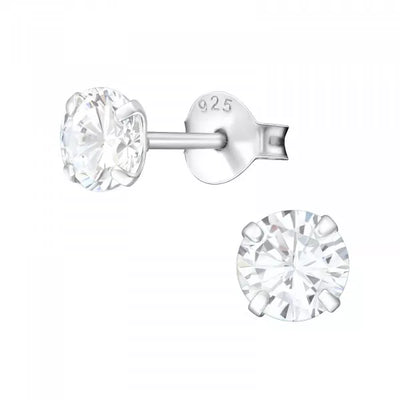 Sterling Silver Crystal Studs