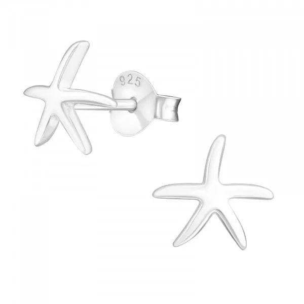 Sterling Silver Starfish Studs