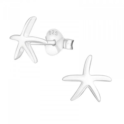 Sterling Silver Starfish Studs