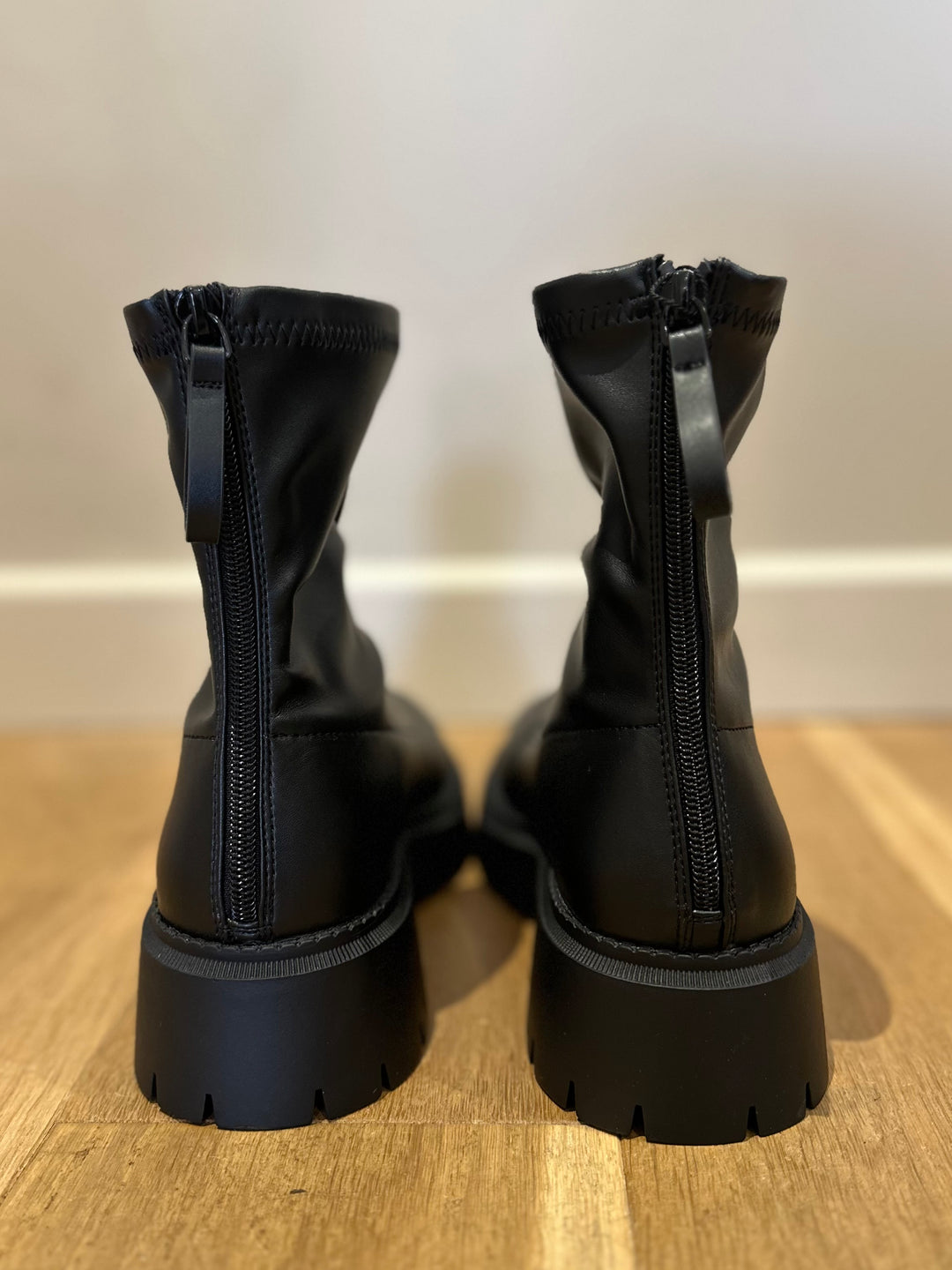 ONLY Black Zip Sock Boots