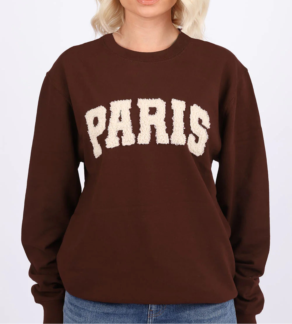 Chocolate Brown PARIS Sweatshirt