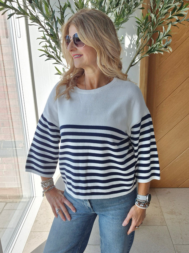 Fransa Navy Stripe Anni Jumper