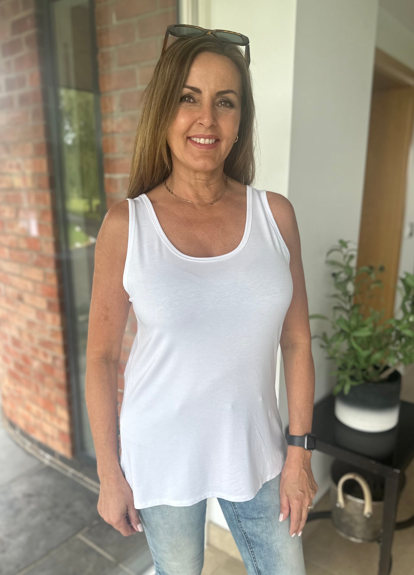 White Basic Vest Top