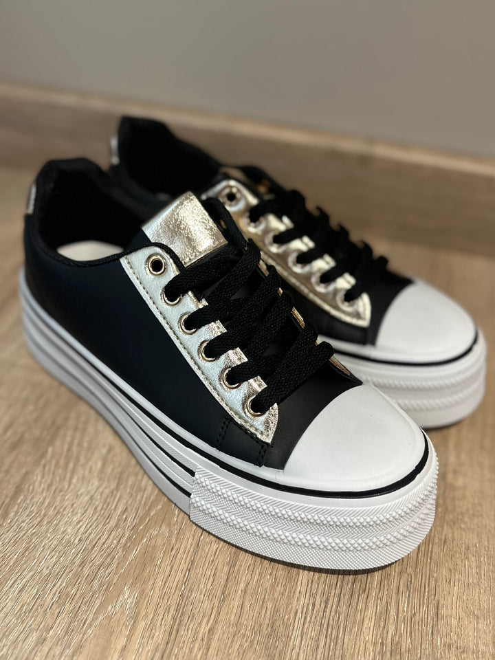 Black Platform Trainers