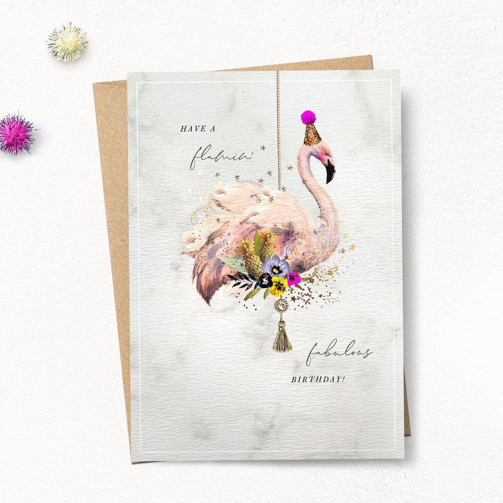 Flamingo Fabulous Birthday Card