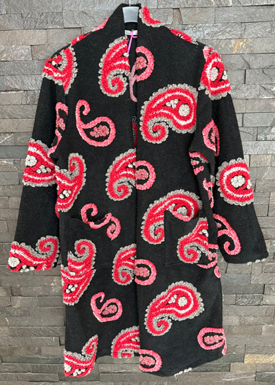 Black Paisley Coat