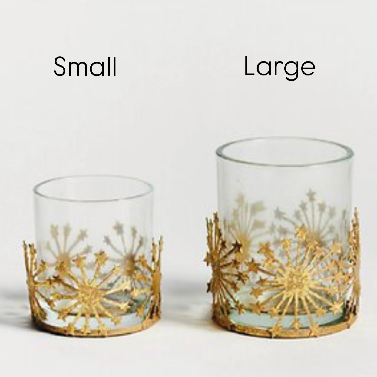 *Click & Collect Only* Large Gold Snowflake Votive