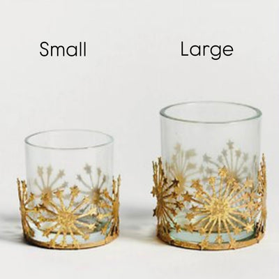 *Click & Collect Only* Small Gold Snowflake Votive