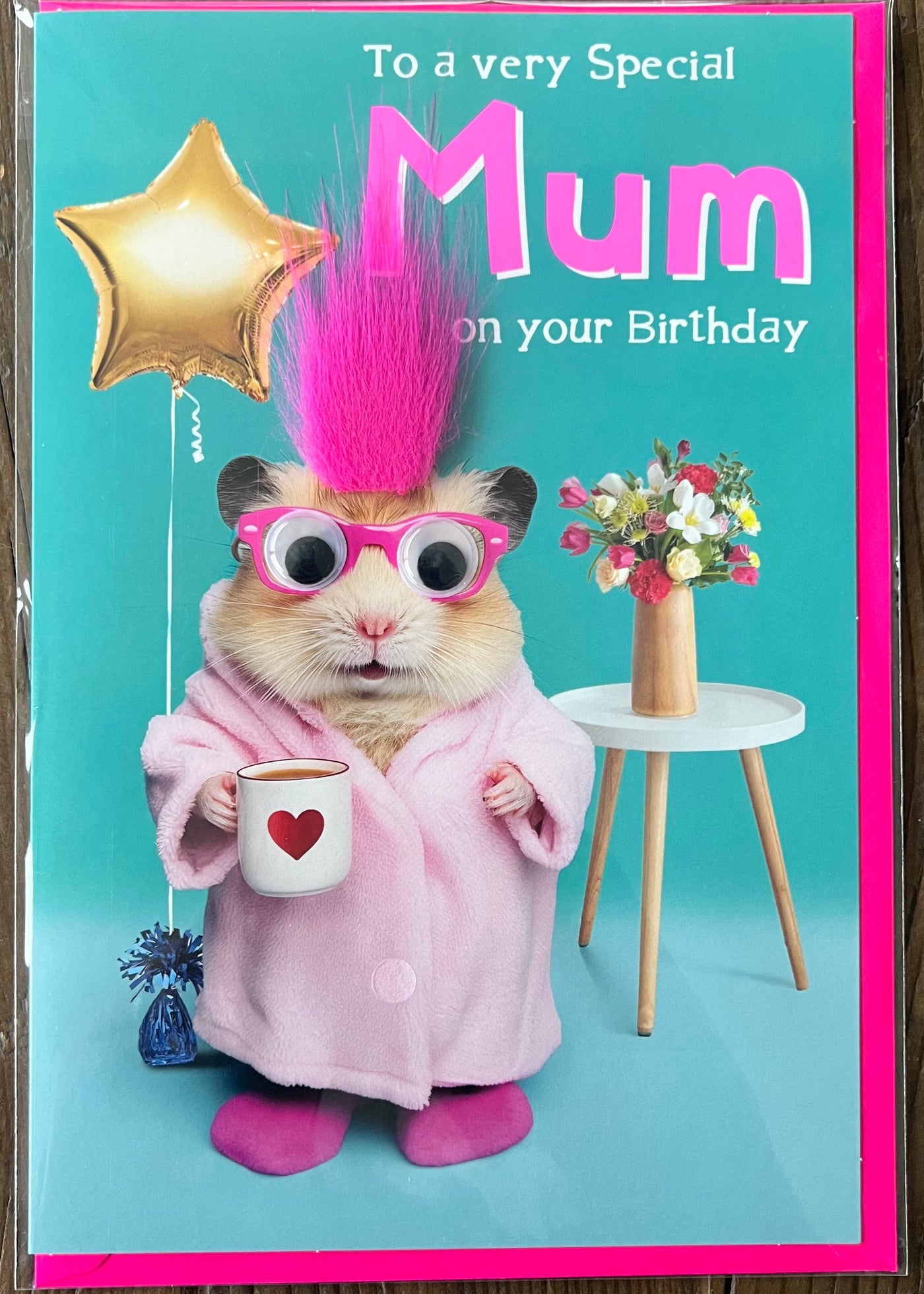 Fluffy Hamster Mum Birthday Card