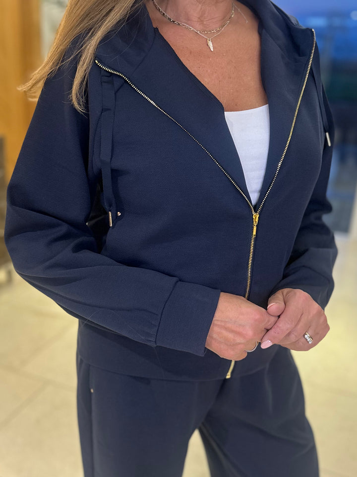 Fransa Navy Priya Hoodie
