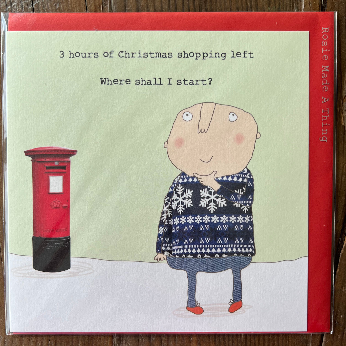 Man Christmas Shopping Card