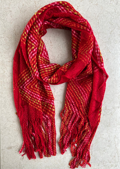 Red Knitted Scarf