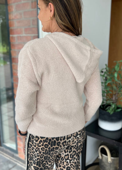 Sand Zip Up Knitted Jacket
