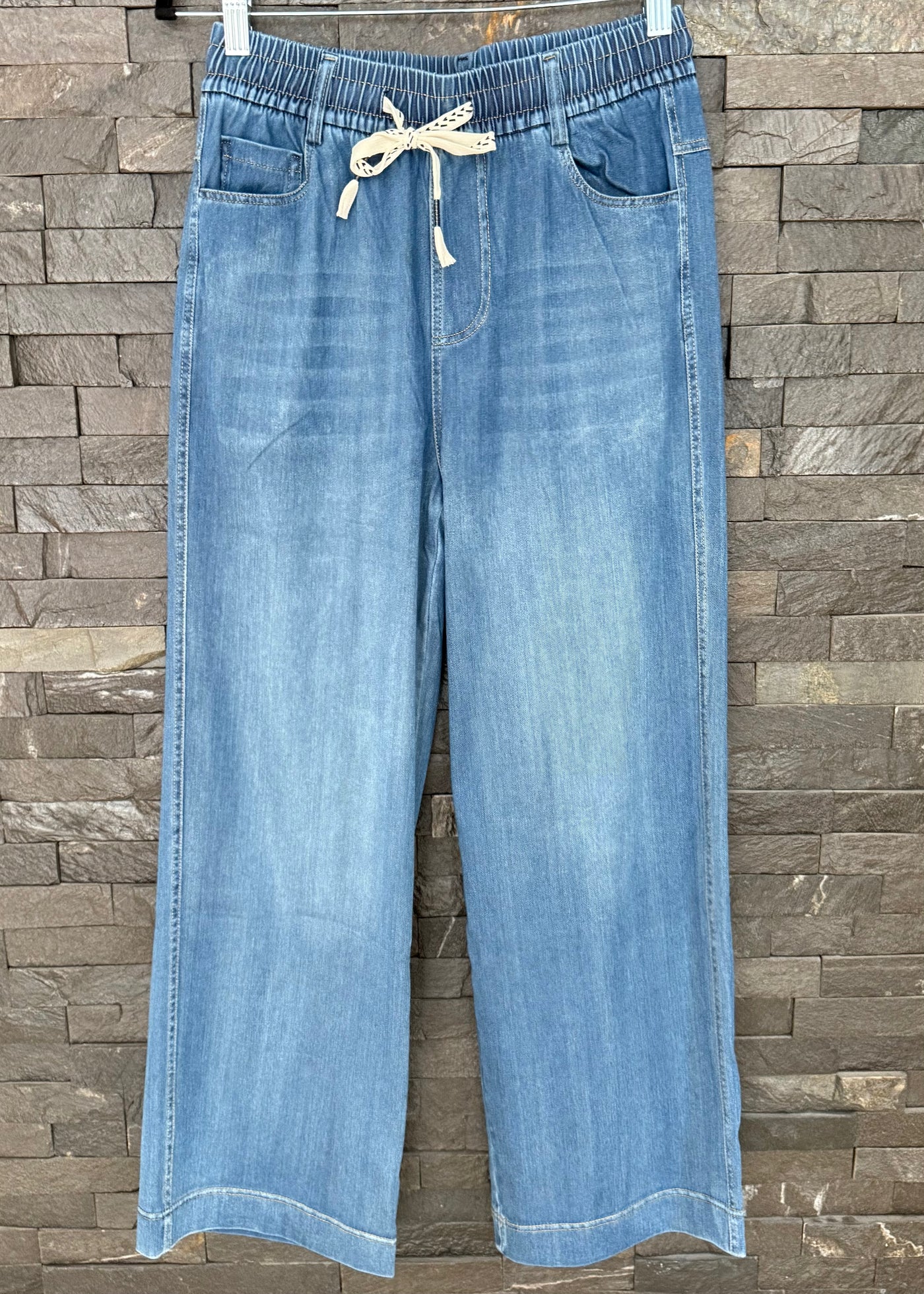 Soft Denim Pull On Trousers