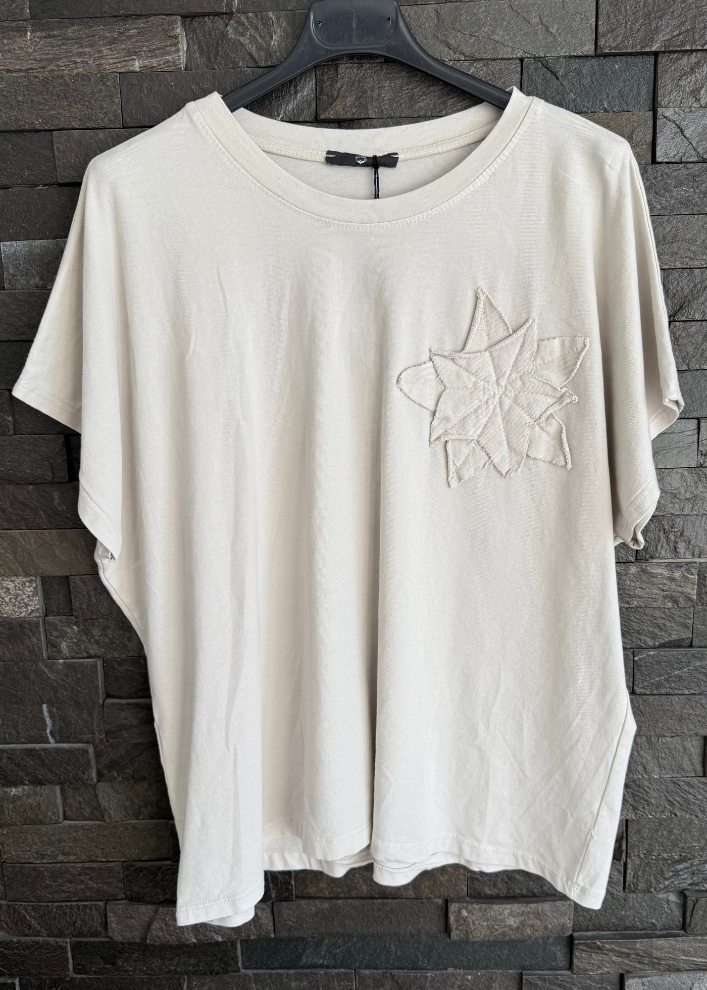 Stone Quilted Star T-Shirt