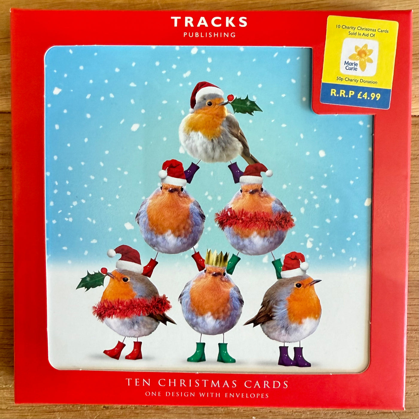 Pyramid Robins 10 Pack Charity Xmas Cards