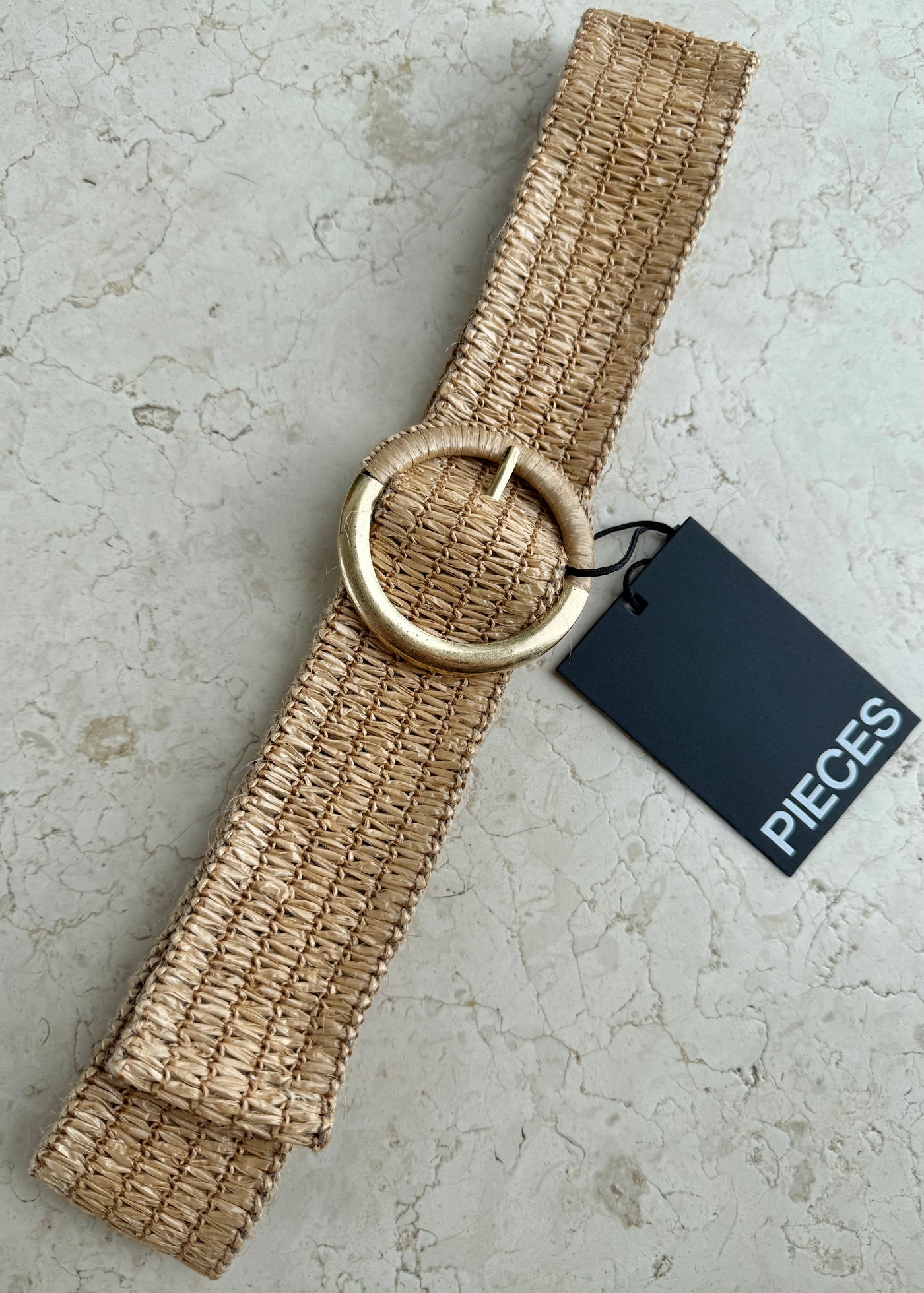 PIECES Natural Lana Belt