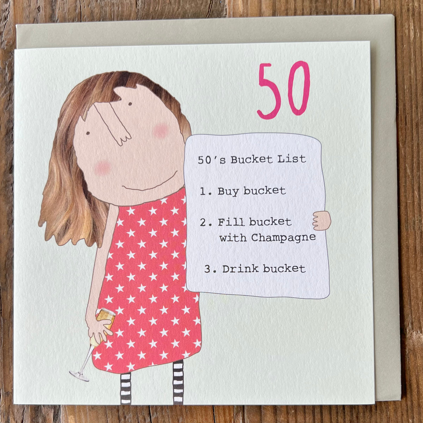 '50 Bucket List' Card