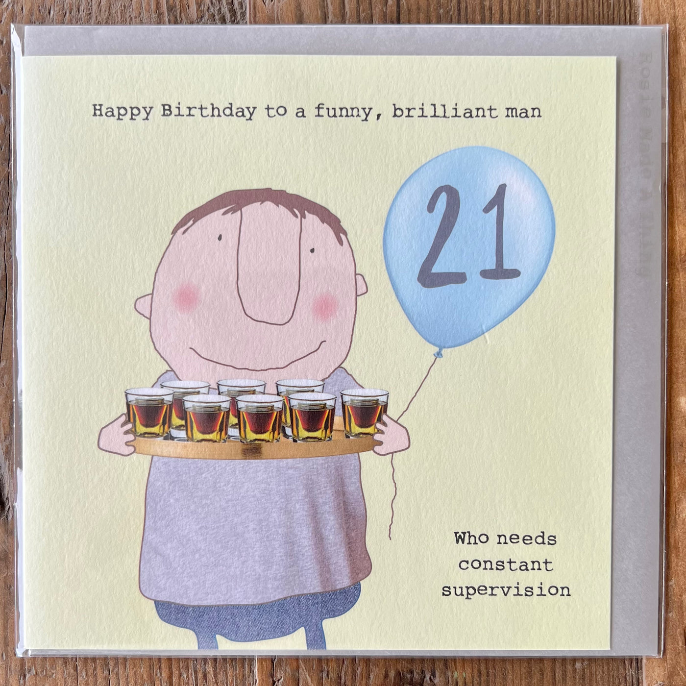 '21 Funny, Brilliant Man' Card