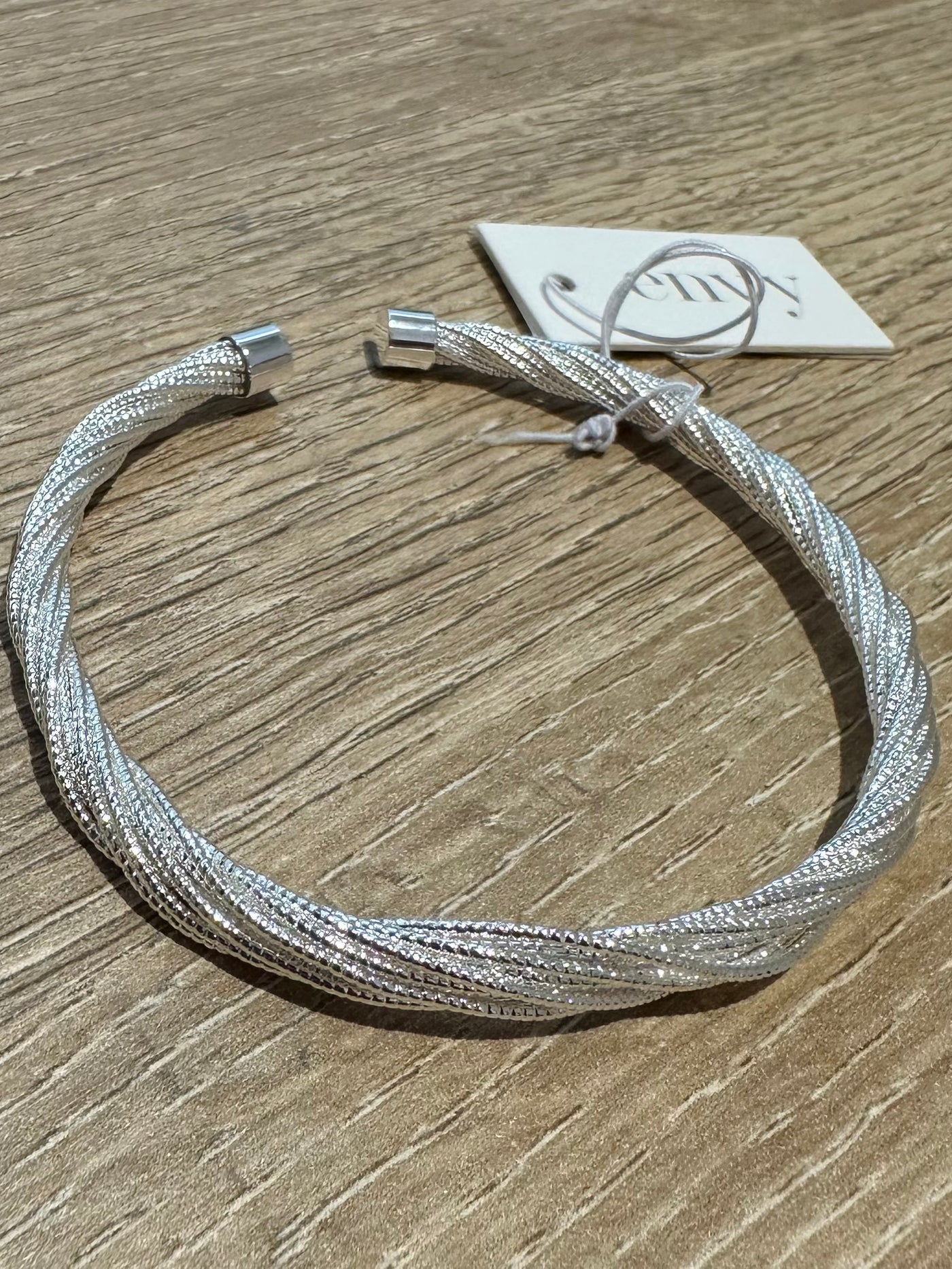 Silver Twisted Wire Bangle