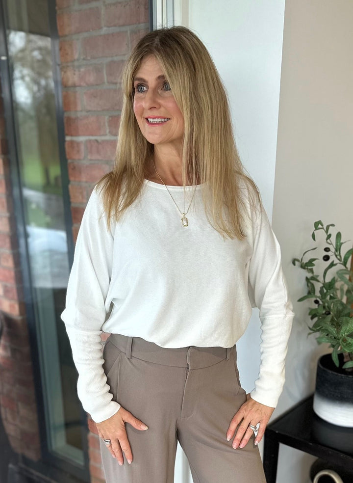 Byoung Off White Morla Batwing Pullover