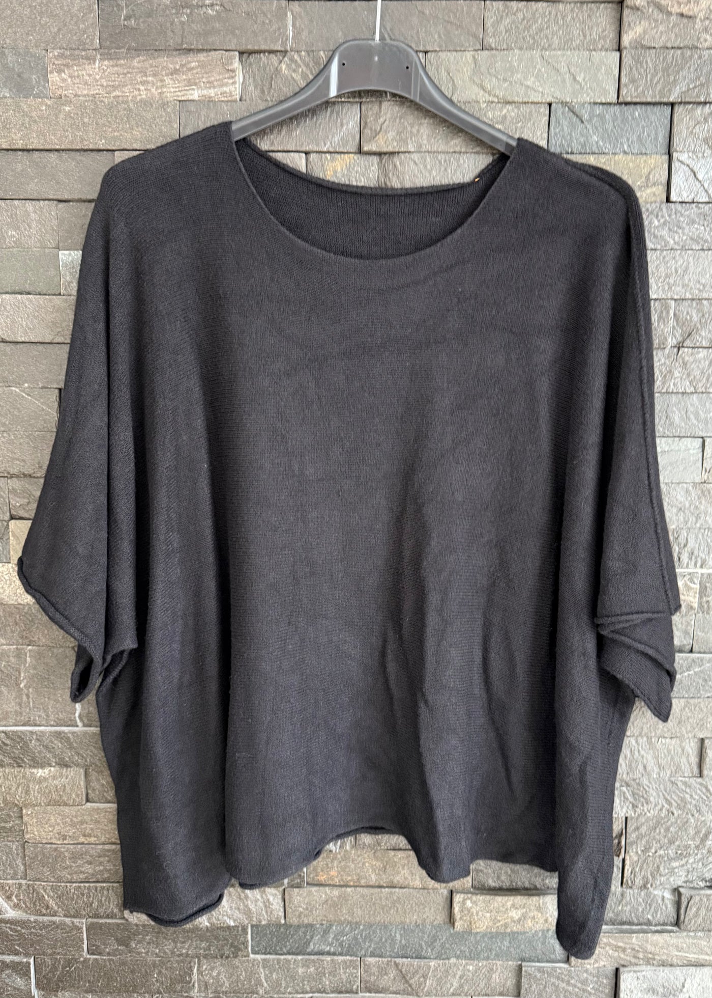 Black Short Sleeved Jumper