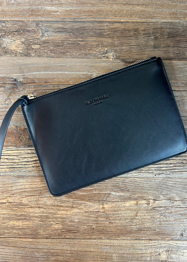 Black AW Embossed Clutch/Pouch