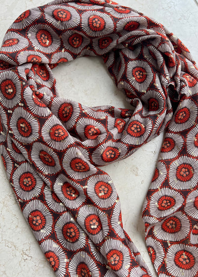 Orange Shanghai Scarf