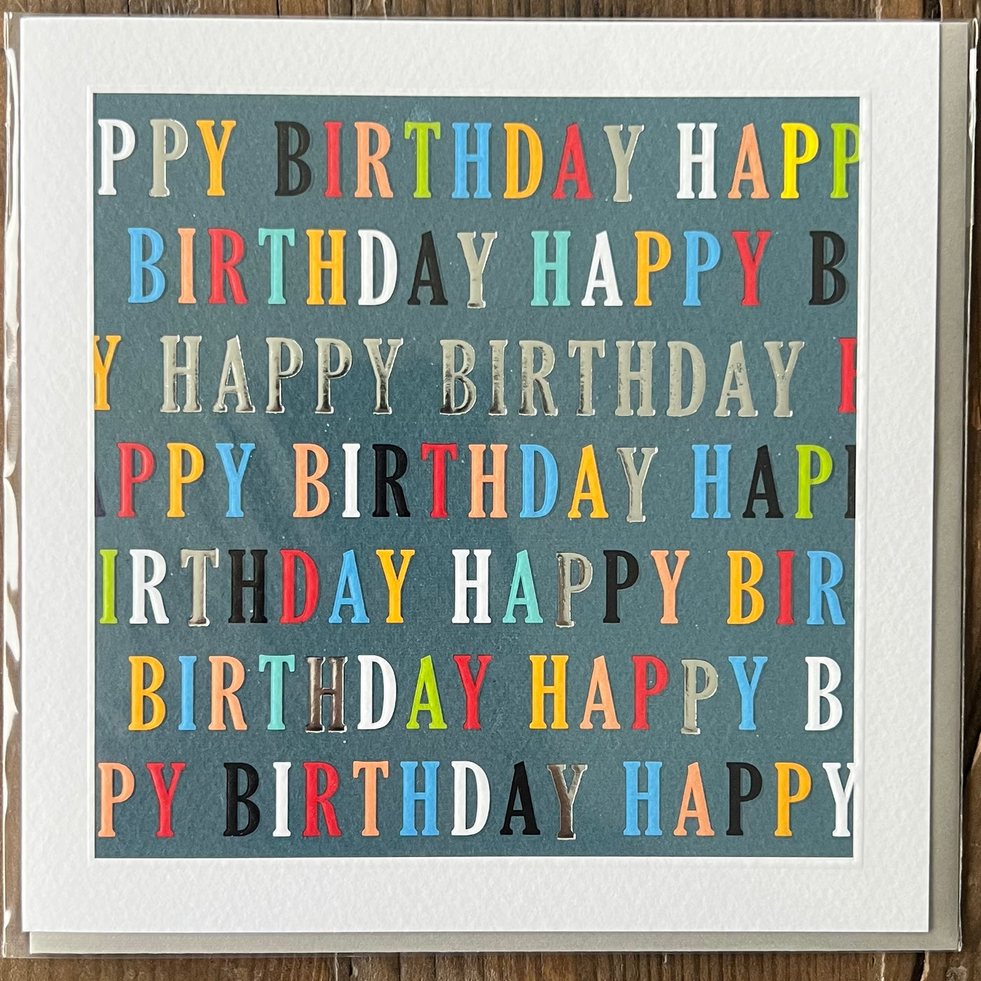 Multicoloured Happy Birthday Card