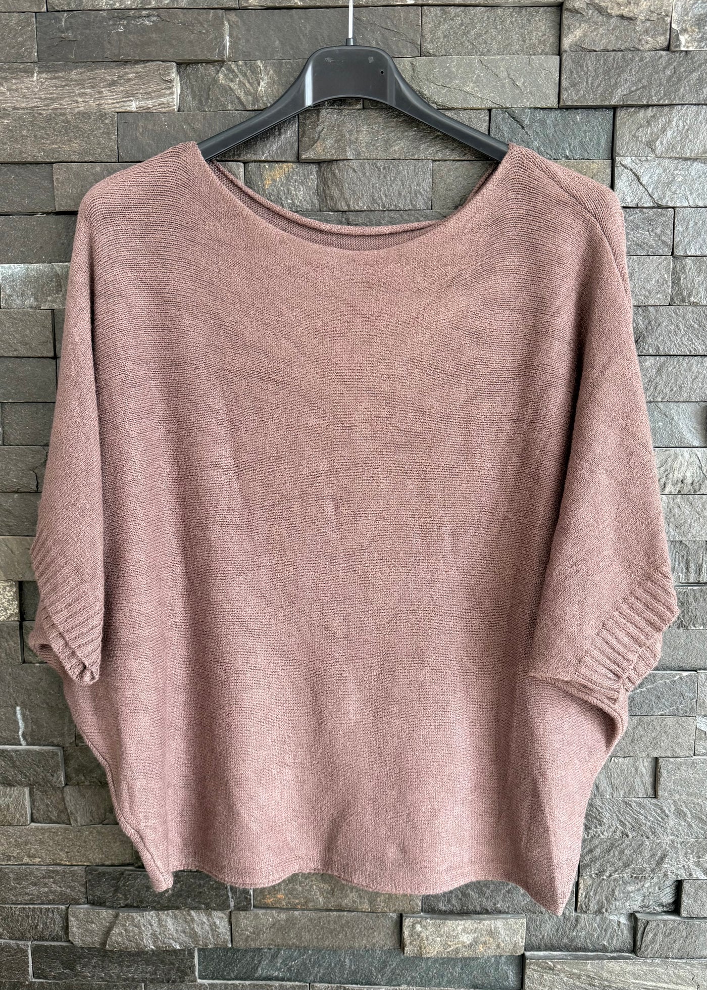 Mocha Rib Edge Sleeve Jumper
