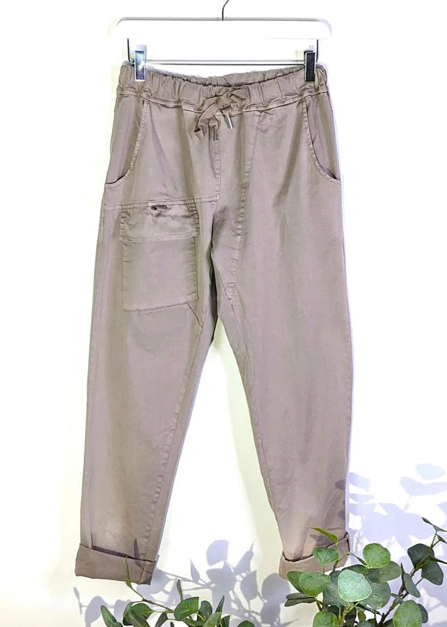 Taupe Pocket Detail Trousers