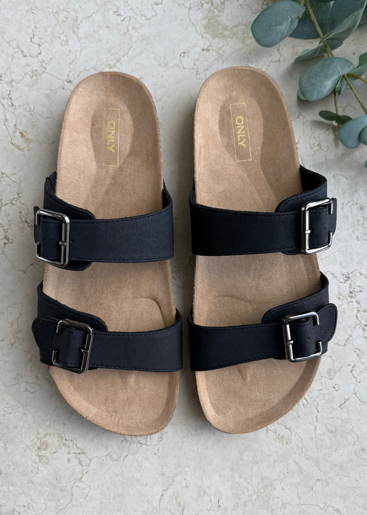 ONLY Black Buckle Sandals
