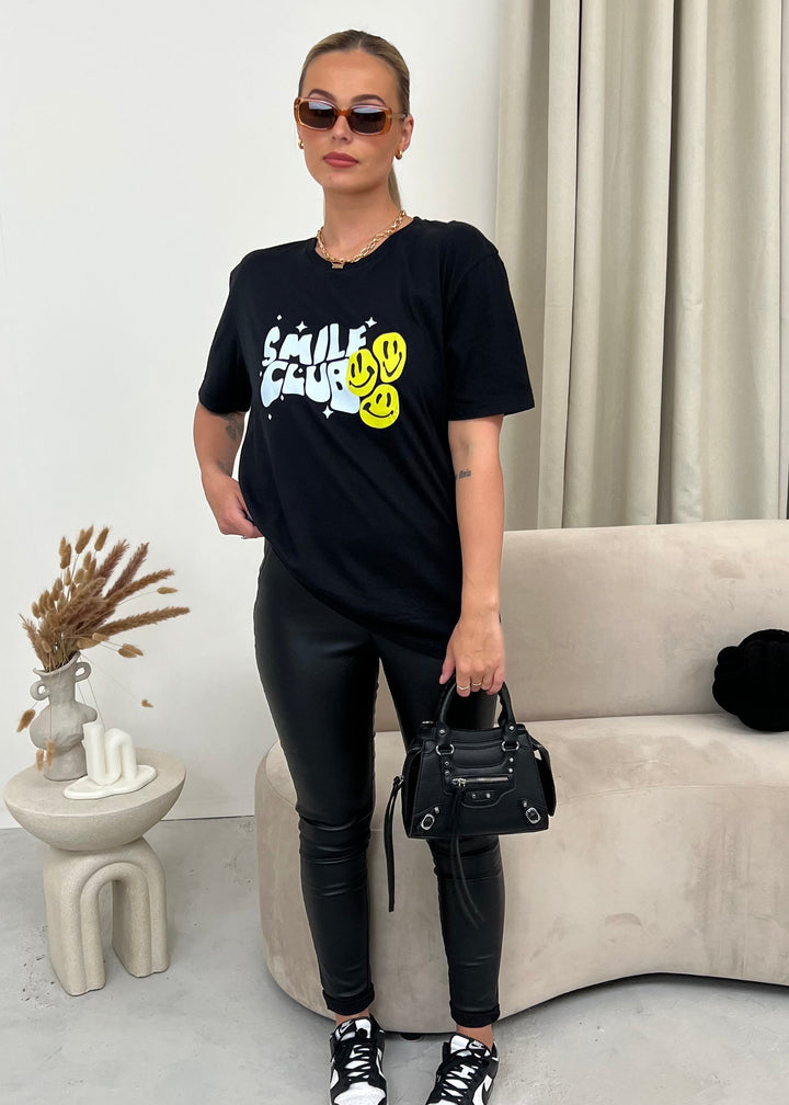 Black Smile Club T Shirt