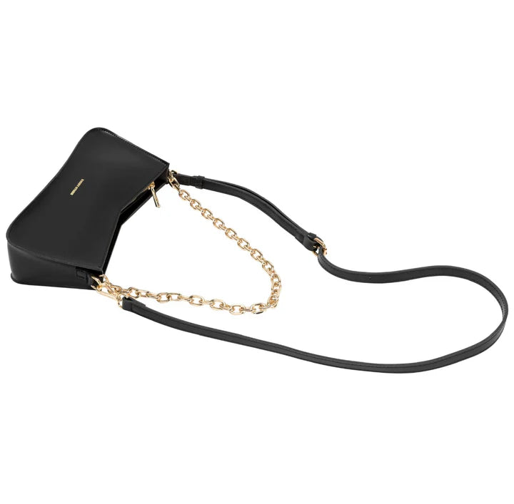 Every Other Gold Chain Bag Black