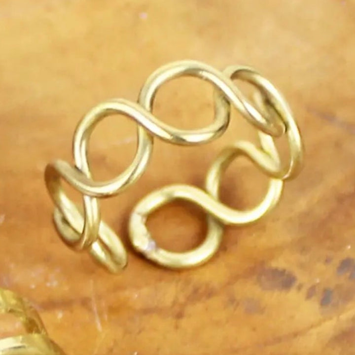 Gold Metal Adjustable Ring