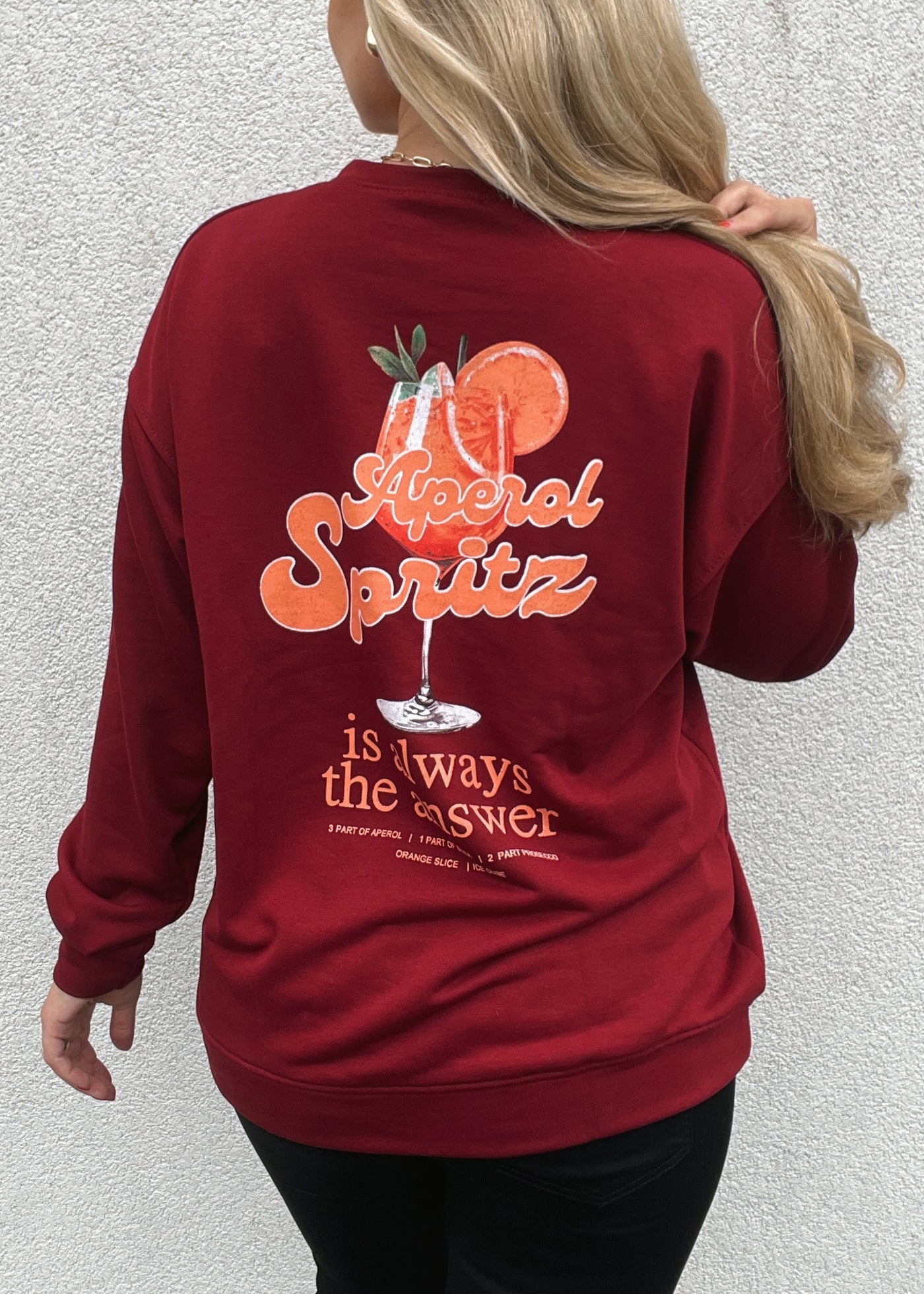 Deep Red Aperol Spritz Sweatshirt