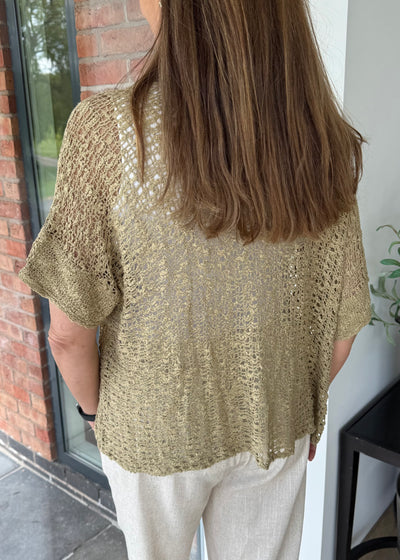 Taupe Popcorn Cardigan