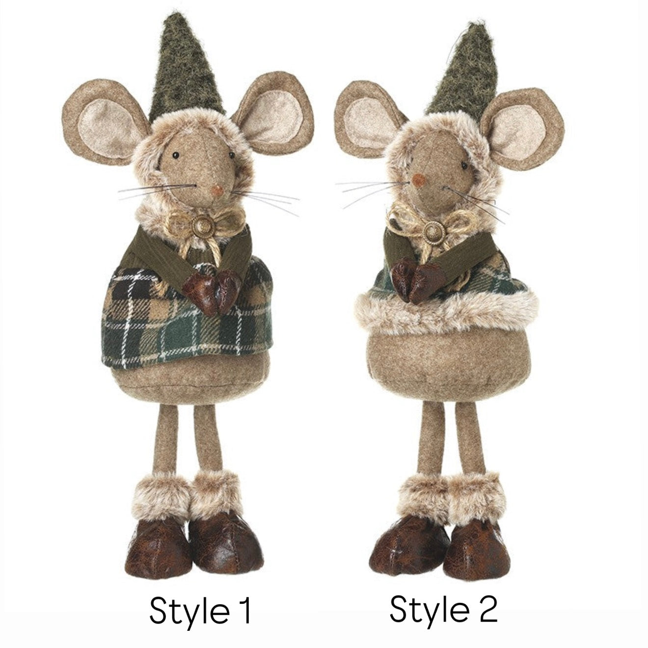 Green Tartan Standing Mouse