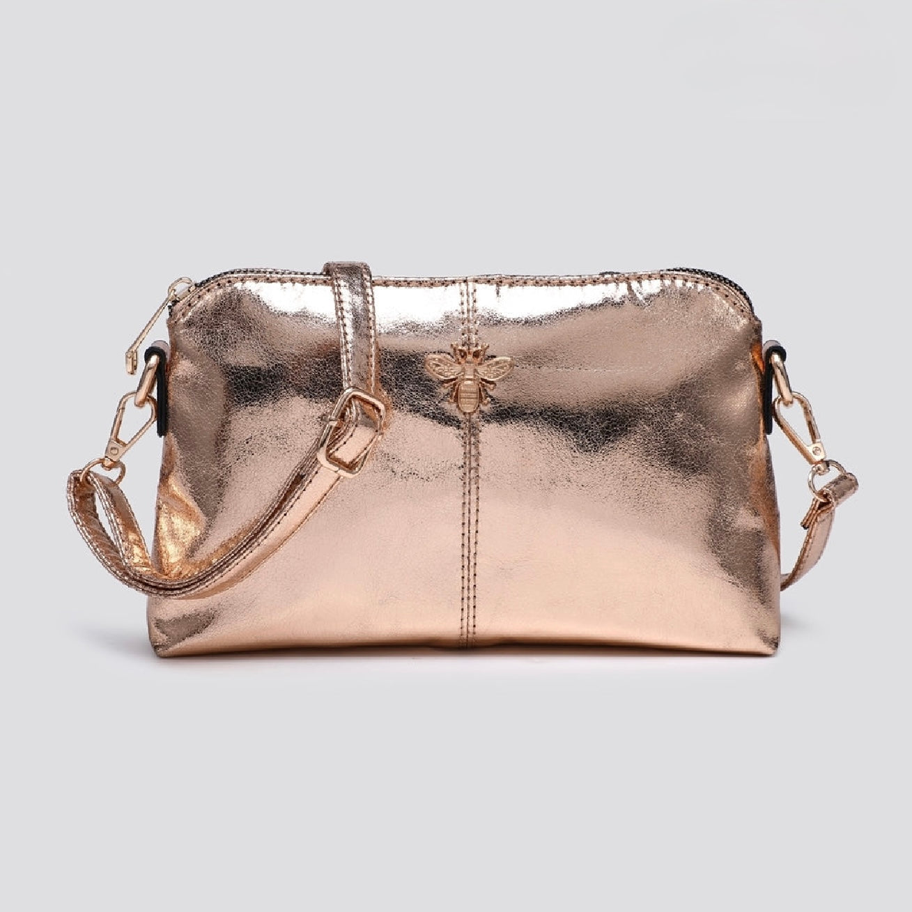 Rose Gold Metallic Bee Bag