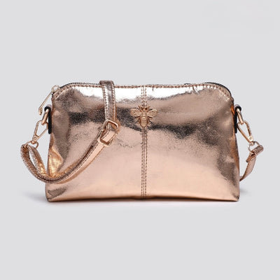 Rose Gold Metallic Bee Bag
