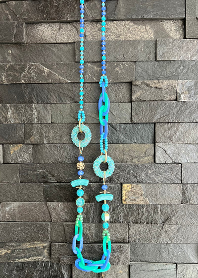 Turquoise Chunky Beaded Necklace