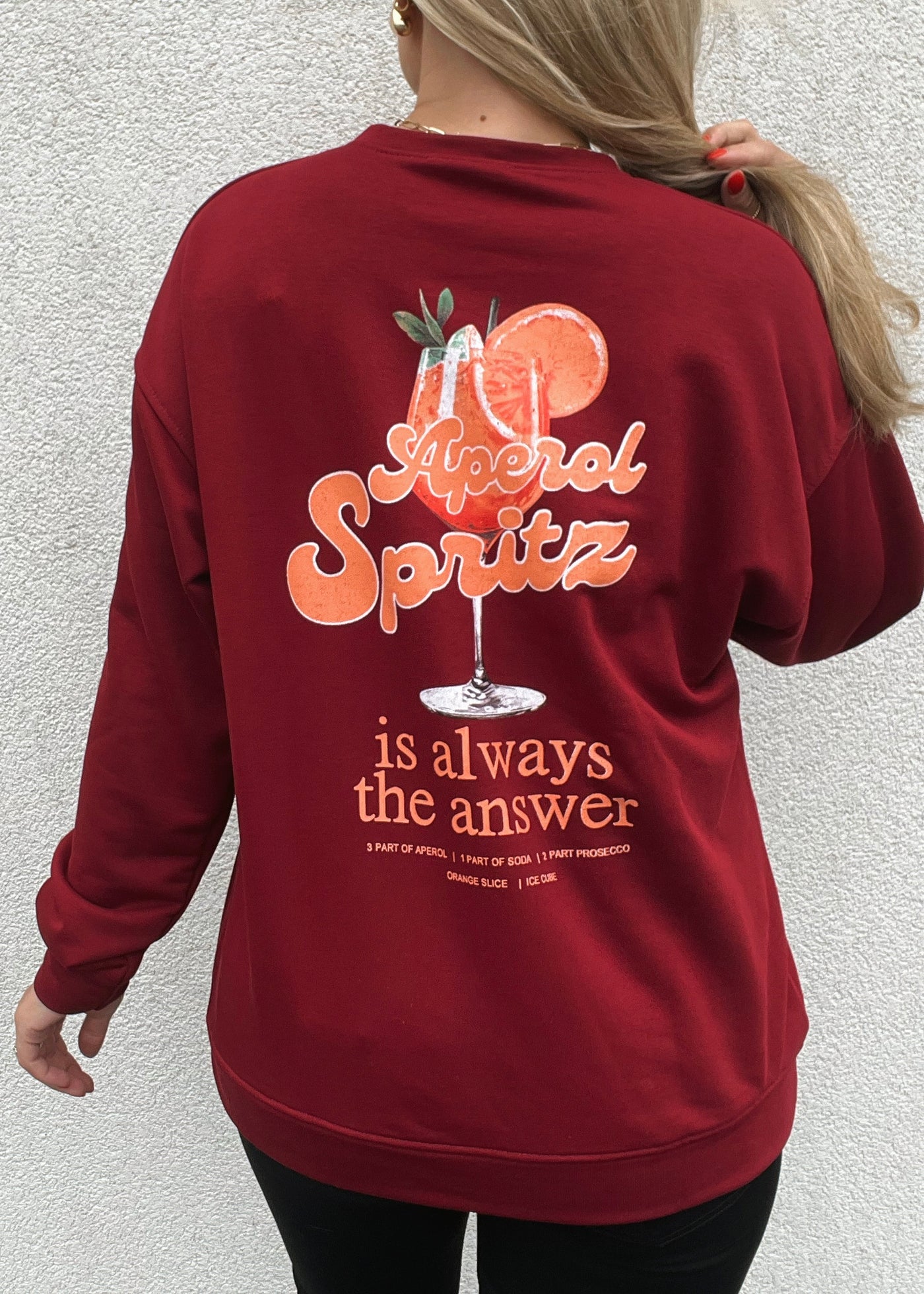 Deep Red Aperol Spritz Sweatshirt