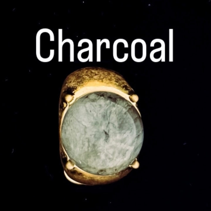 Gold Elasticated Stone Ring