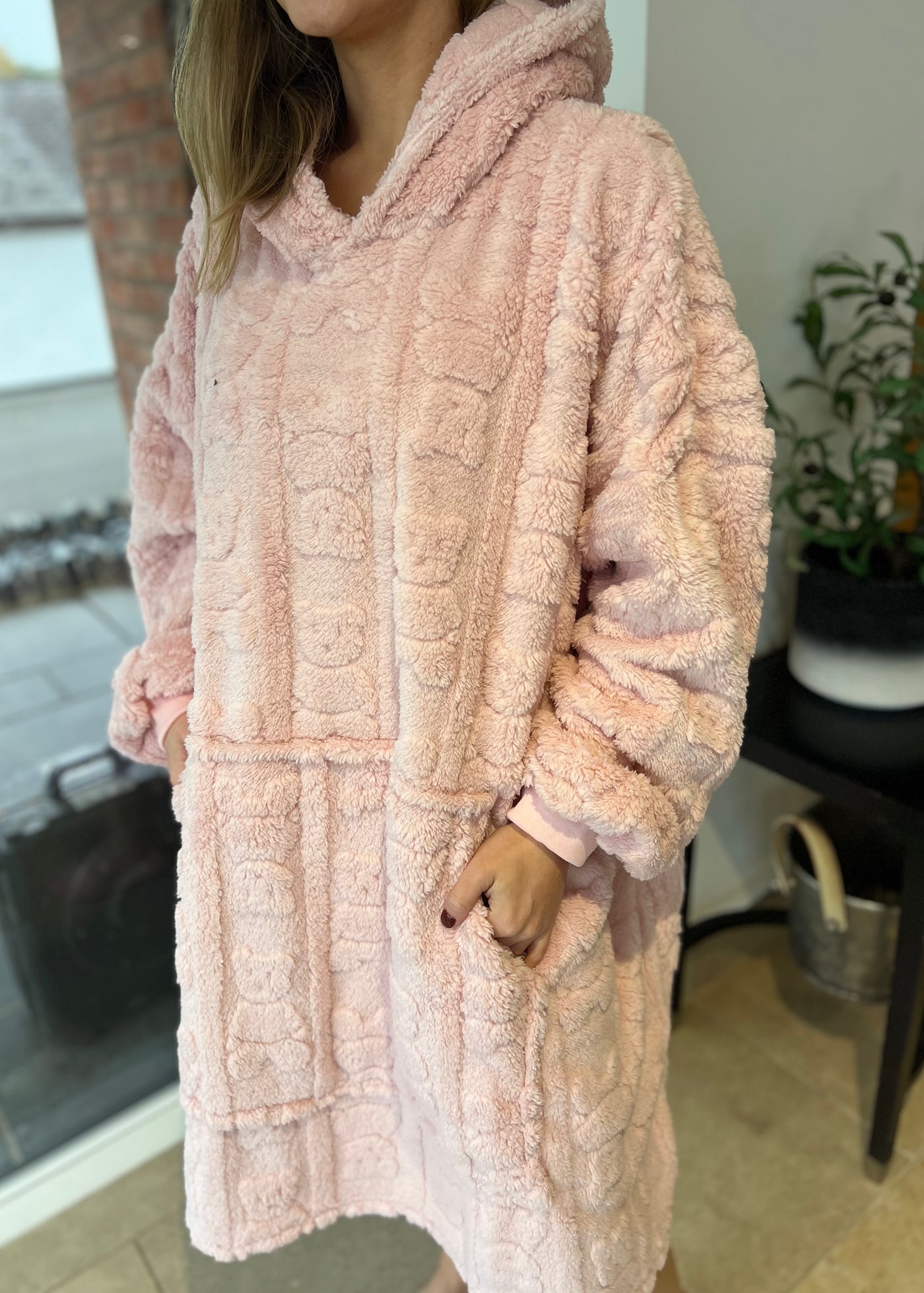 Pink Teddy Snuggle Hoodie DC Boutique