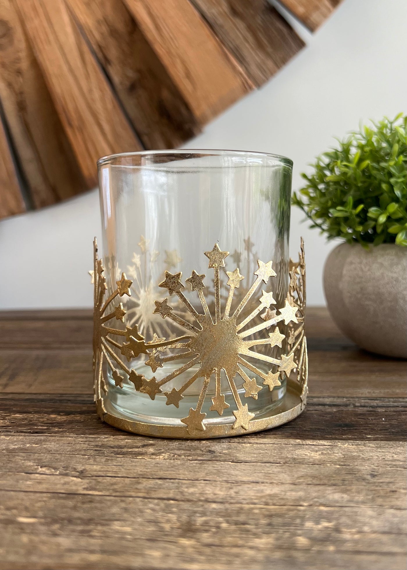 *Click & Collect Only* Large Gold Snowflake Votive