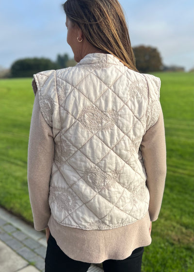 Stone Quilted Gilet