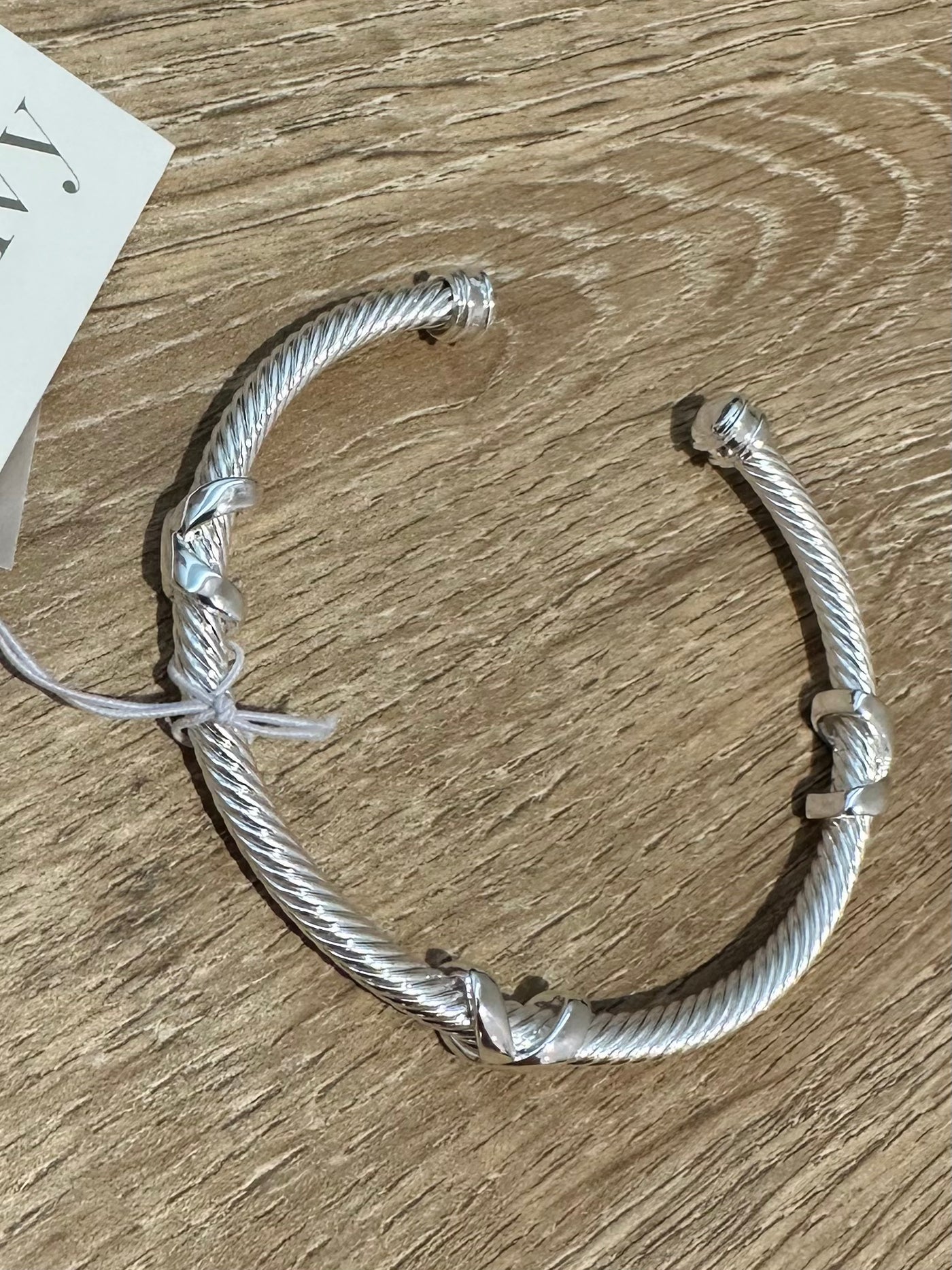 Silver Criss Cross Bangle