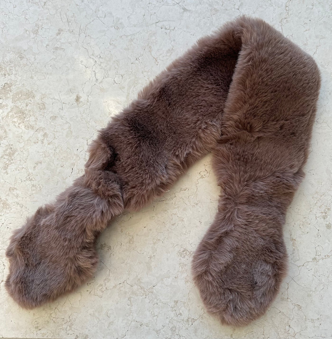 Latte Faux Fur Scarf