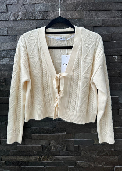 ONLY Cream Tie Front Cardy